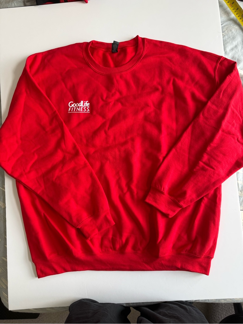 Men’s Red Crewneck Sweatshirt GoodLife Fitness New